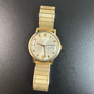 Hamilton Gold Vintage-Style Watch with Stretch Band